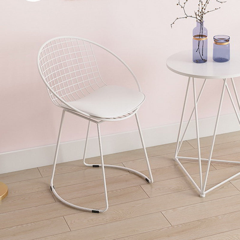 Sillas de comedor de comedor de cocina de metal sillas de comedor tapizadas contemporáneas