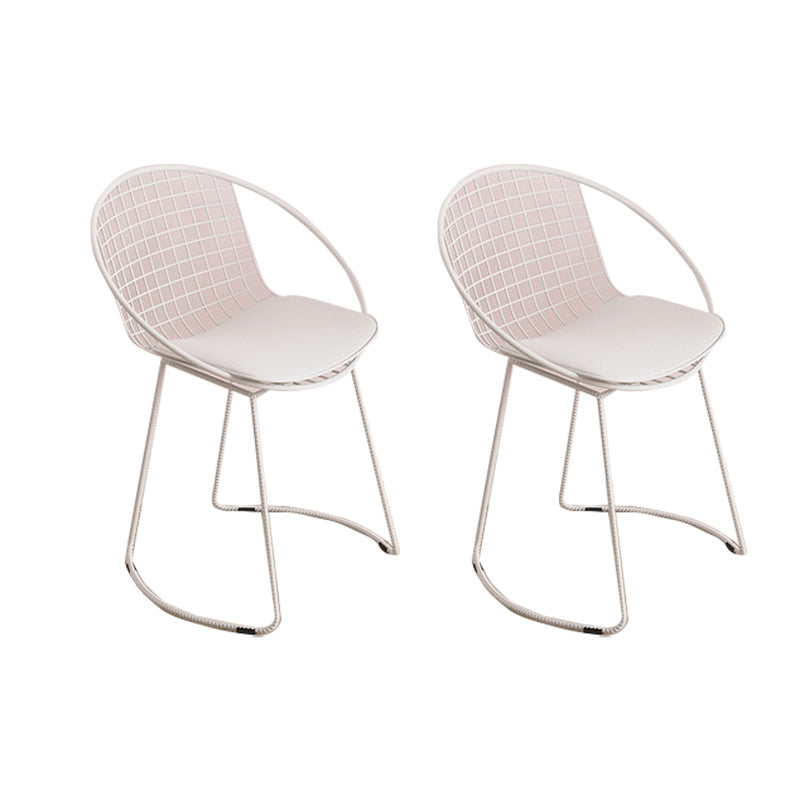 Sillas de comedor de comedor de cocina de metal sillas de comedor tapizadas contemporáneas