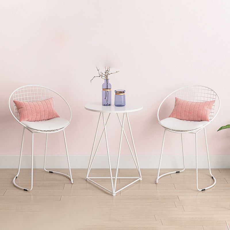 Sillas de comedor de comedor de cocina de metal sillas de comedor tapizadas contemporáneas