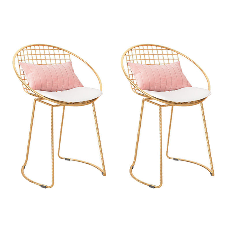 Sillas de comedor de comedor de cocina de metal sillas de comedor tapizadas contemporáneas