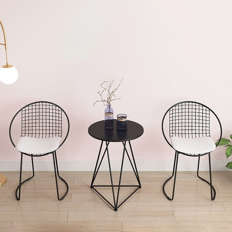 Sillas de comedor de comedor de cocina de metal sillas de comedor tapizadas contemporáneas