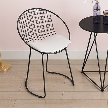 Sillas de comedor de comedor de cocina de metal sillas de comedor tapizadas contemporáneas