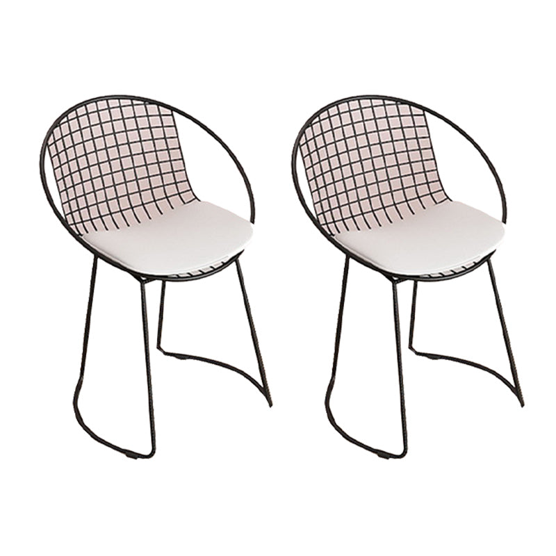 Sillas de comedor de comedor de cocina de metal sillas de comedor tapizadas contemporáneas