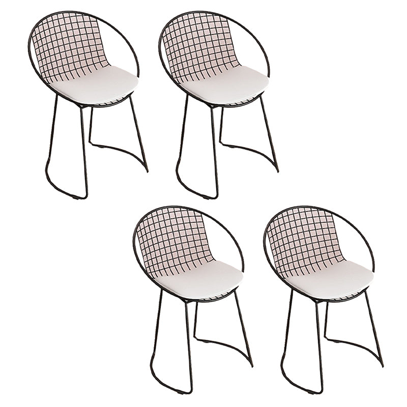 Sillas de comedor de comedor de cocina de metal sillas de comedor tapizadas contemporáneas