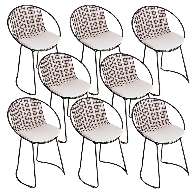 Sillas de comedor de comedor de cocina de metal sillas de comedor tapizadas contemporáneas