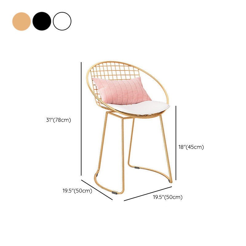 Sillas de comedor de comedor de cocina de metal sillas de comedor tapizadas contemporáneas