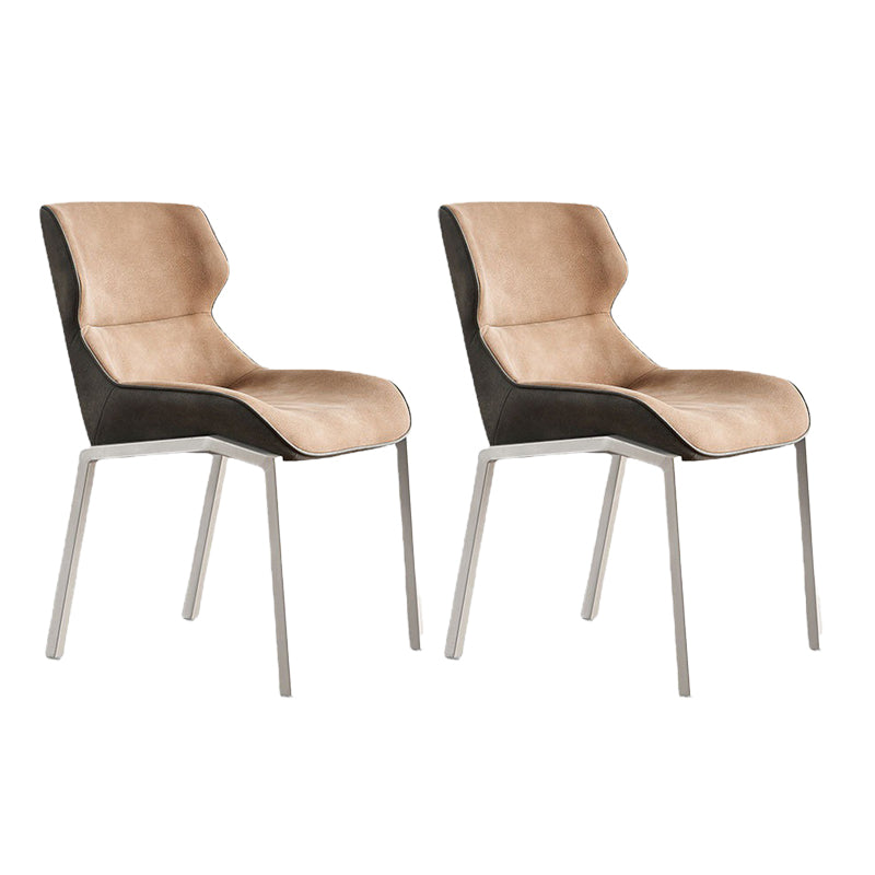 Glam Style Wingback stoelarm zijstoelen met metalen benen voor thuis