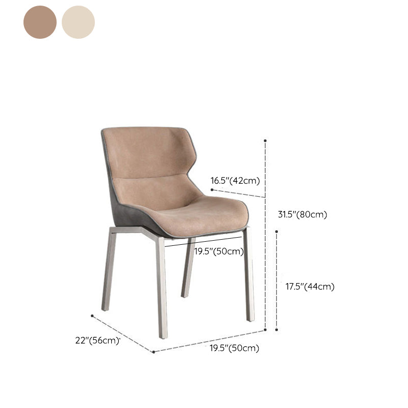 Glam Style Wingback stoelarm zijstoelen met metalen benen voor thuis