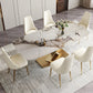 Glam Style Faux Leather Chair Armless Side Chairs with Metal Legs Clearhalo 'Dining Chairs' 'Dining Tables & Seating' 'dining_chair' 'furn' 'furn_dining_chair' 'Furniture' 'Kitchen & Dining Furniture' 6390798