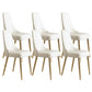 Glam Style Faux Leather Chair Armless Side Chairs with Metal Legs 6 Piece Set Clearhalo 'Dining Chairs' 'Dining Tables & Seating' 'dining_chair' 'furn' 'furn_dining_chair' 'Furniture' 'Kitchen & Dining Furniture' 6390799