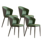 Contemporary Style Chair Armless Side Chairs with Metal Legs Blackish Green 4 Piece Set Clearhalo 'Dining Chairs' 'Dining Tables & Seating' 'dining_chair' 'furn' 'furn_dining_chair' 'Furniture' 'Kitchen & Dining Furniture' 6390870