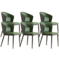 Contemporary Style Chair Armless Side Chairs with Metal Legs Blackish Green 6 Piece Set Clearhalo 'Dining Chairs' 'Dining Tables & Seating' 'dining_chair' 'furn' 'furn_dining_chair' 'Furniture' 'Kitchen & Dining Furniture' 6390872
