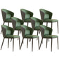 Contemporary Style Chair Armless Side Chairs with Metal Legs Blackish Green 8 Piece Set Clearhalo 'Dining Chairs' 'Dining Tables & Seating' 'dining_chair' 'furn' 'furn_dining_chair' 'Furniture' 'Kitchen & Dining Furniture' 6390875