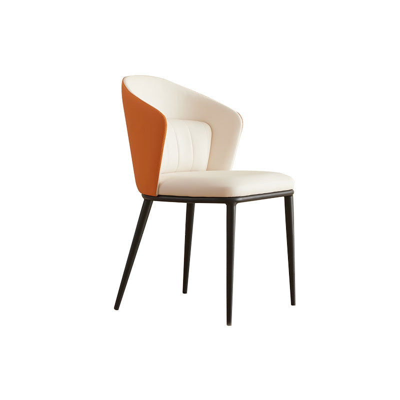 Contemporary Style Chair Armless Side Chairs with Metal Legs Clearhalo 'Dining Chairs' 'Dining Tables & Seating' 'dining_chair' 'furn' 'furn_dining_chair' 'Furniture' 'Kitchen & Dining Furniture' 6390877