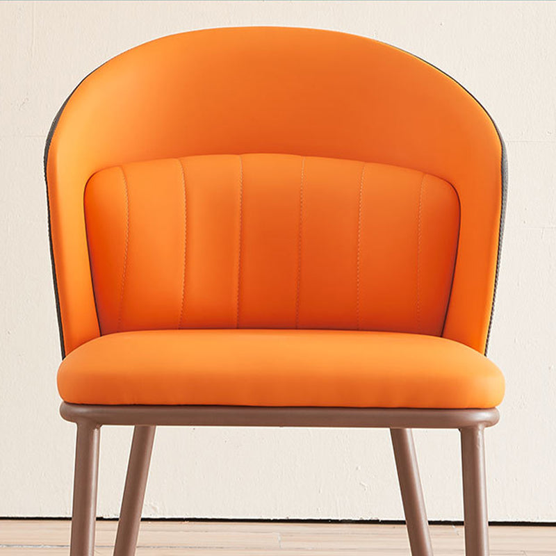 Contemporary Style Chair Armless Side Chairs with Metal Legs Clearhalo 'Dining Chairs' 'Dining Tables & Seating' 'dining_chair' 'furn' 'furn_dining_chair' 'Furniture' 'Kitchen & Dining Furniture' 6390880