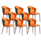 Contemporary Style Chair Armless Side Chairs with Metal Legs Orange 8 Piece Set Clearhalo 'Dining Chairs' 'Dining Tables & Seating' 'dining_chair' 'furn' 'furn_dining_chair' 'Furniture' 'Kitchen & Dining Furniture' 6390890