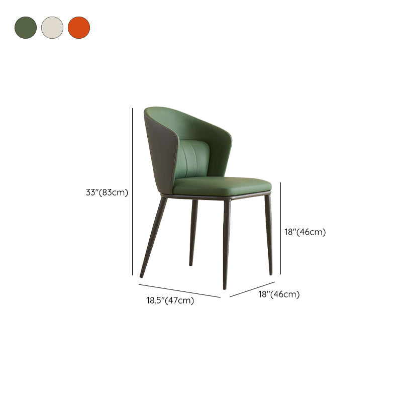 Contemporary Style Chair Armless Side Chairs with Metal Legs Clearhalo 'Dining Chairs' 'Dining Tables & Seating' 'dining_chair' 'furn' 'furn_dining_chair' 'Furniture' 'Kitchen & Dining Furniture' 6390892