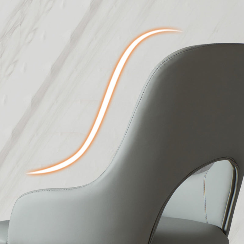 Eigentijdse open achterste eetstoelen armloze zijstoelen met houten benen voor keuken