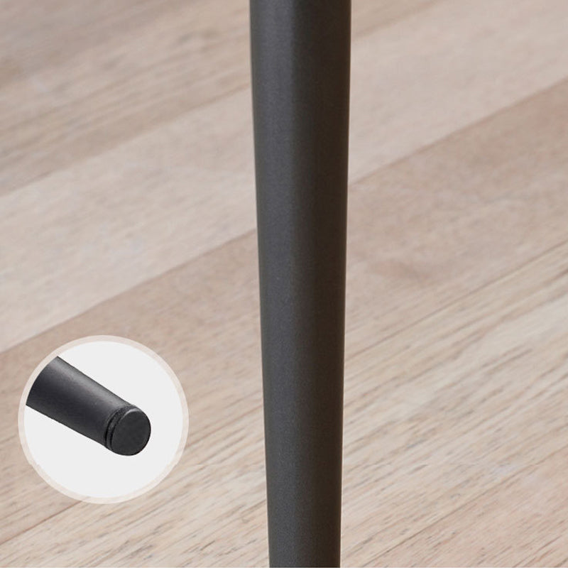 Sedie da pranzo in pelle finta contemporanea sedie laterali con gambe in metallo per cucina