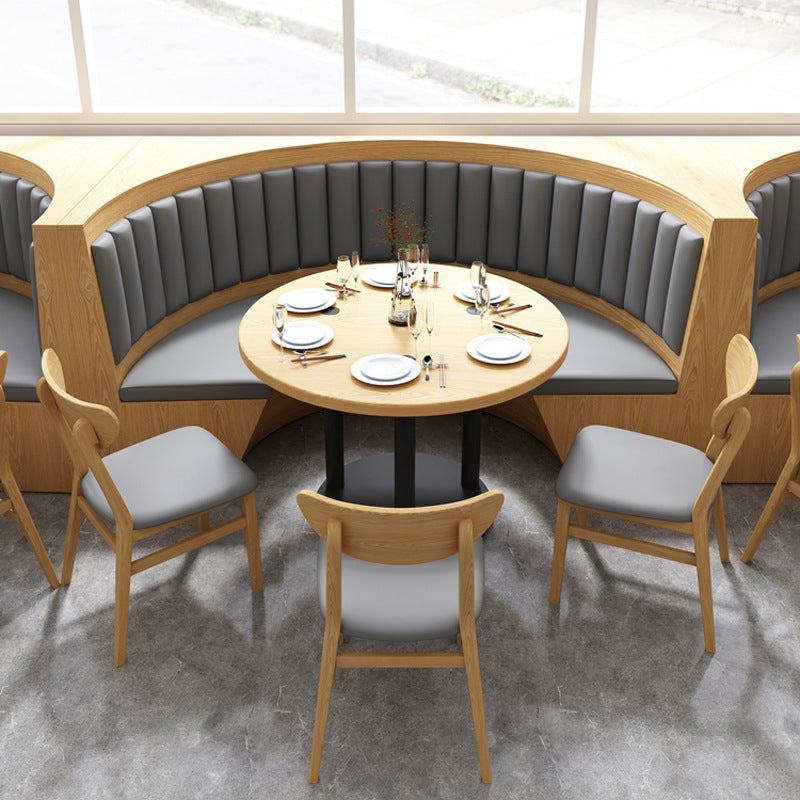 Houten open rug eetstoelen eigentijdse gestoffeerde eetstoelen