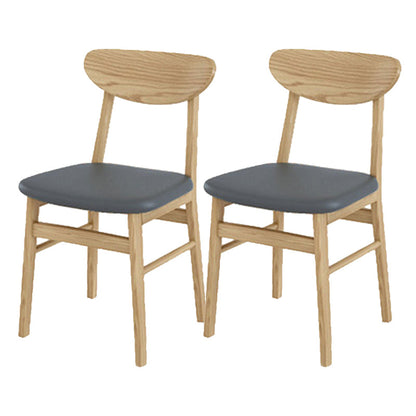 Houten open rug eetstoelen eigentijdse gestoffeerde eetstoelen