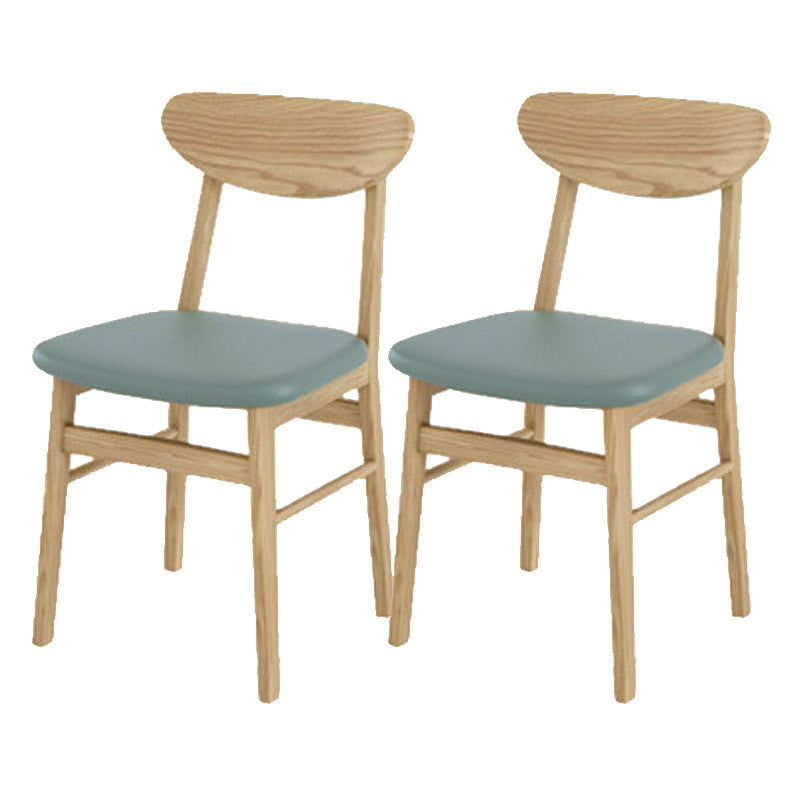 Houten open rug eetstoelen eigentijdse gestoffeerde eetstoelen