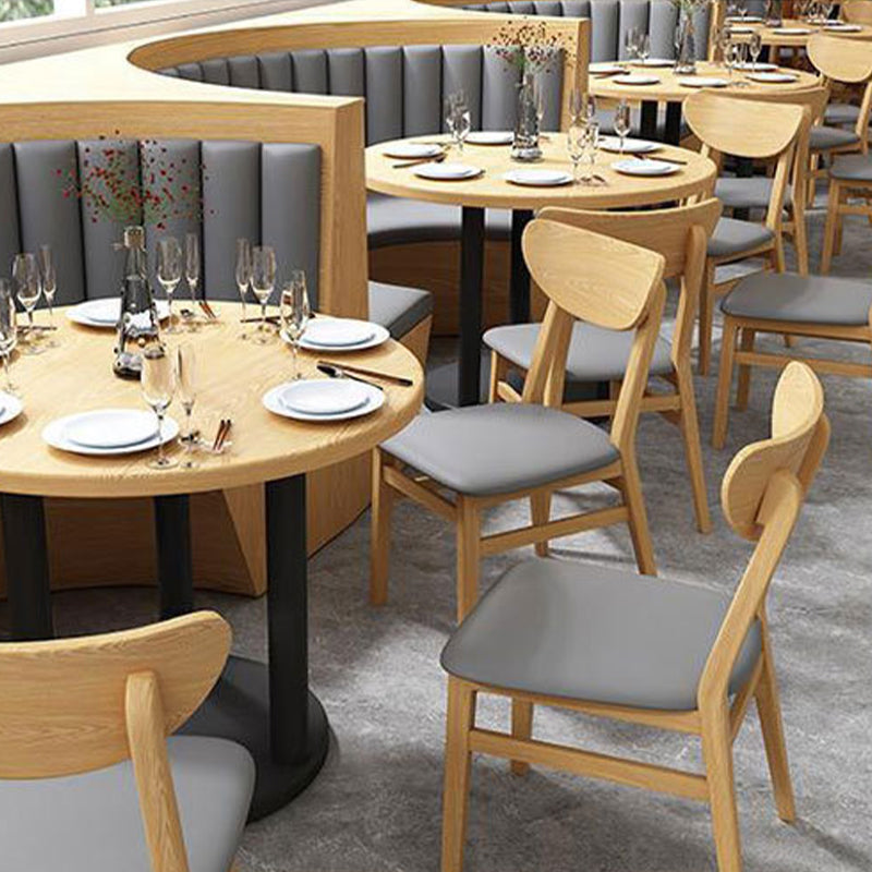 Houten open rug eetstoelen eigentijdse gestoffeerde eetstoelen