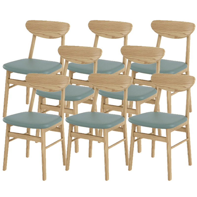 Houten open rug eetstoelen eigentijdse gestoffeerde eetstoelen