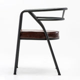 工業用布張りのダイニングチェアメタルオープンバックダイニングチェア