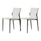 Chaises de salle à manger en cuir industriel chaises latérales sans bras avec des jambes en métal pour un usage domestique