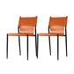 Chaises de salle à manger en cuir industriel chaises latérales sans bras avec des jambes en métal pour un usage domestique