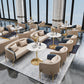 Contemporary Round Dining Table White Stone Top Table for Home Clearhalo 'Dining Tables & Seating' 'Dining Tables' 'dining_table' 'furn' 'furn_dining_table' 'Furniture' 'Kitchen & Dining Furniture' 6391165