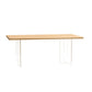 Rectangle Double Base Dining Table Modern Pine Wood Table for Kitchen Dining Room Without Chairs Clearhalo 'Dining Tables & Seating' 'Dining Tables' 'dining_table' 'furn' 'furn_dining_table' 'Furniture' 'Kitchen & Dining Furniture' 6391180
