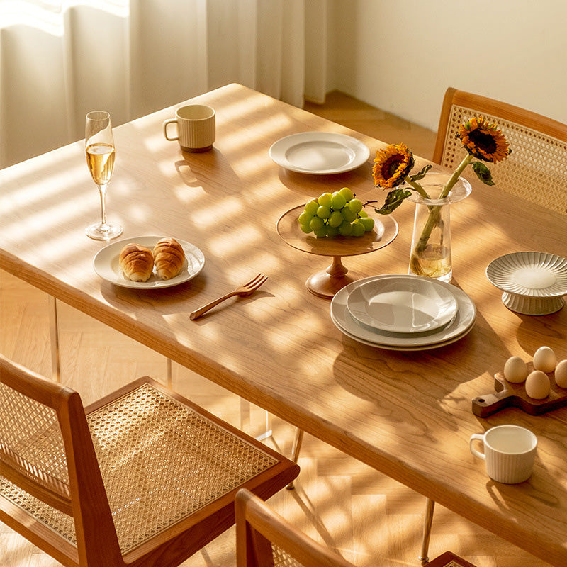 Rectangle Double Base Dining Table Modern Pine Wood Table for Kitchen Dining Room Clearhalo 'Dining Tables & Seating' 'Dining Tables' 'dining_table' 'furn' 'furn_dining_table' 'Furniture' 'Kitchen & Dining Furniture' 6391181