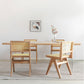Table à manger rectangulaire en acrylique, Table moderne en bois de pin pour la cuisine