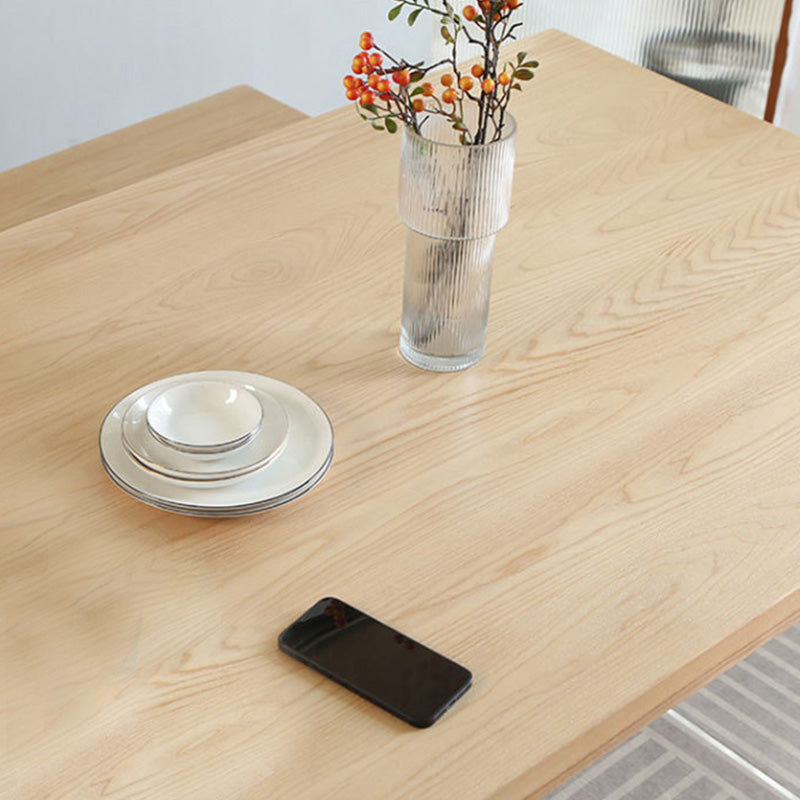 Table à manger rectangulaire en acrylique, Table moderne en bois de pin pour la cuisine
