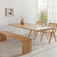 Table à manger rectangulaire en acrylique, Table moderne en bois de pin pour la cuisine
