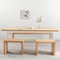 Table à manger rectangulaire en acrylique, Table moderne en bois de pin pour la cuisine