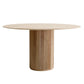 Round Pedestal Base Dining Table Modern Wood Table for Kitchen