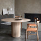 Round Pedestal Base Dining Table Modern Wood Table for Kitchen