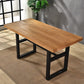 Industrial Solid Wood Top Dining Table Brown Table with Metal Base 47.2"L x 23.6"W x 29.5"H Without Chairs Clearhalo 'Dining Tables & Seating' 'Dining Tables' 'dining_table' 'furn' 'furn_dining_table' 'Furniture' 'Kitchen & Dining Furniture' 6391276