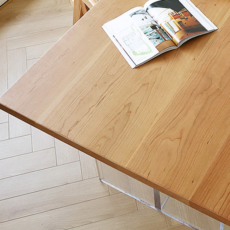 Table rectangulaire Glam en bois avec pieds en acrylique pour la maison