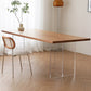 Table rectangulaire Glam en bois avec pieds en acrylique pour la maison