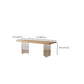 Table rectangulaire Glam en bois avec pieds en acrylique pour la maison