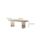 Table rectangulaire Glam en bois avec pieds en acrylique pour la maison