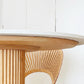 Mesa de comedor de piedra redonda Mesa de comedor moderna con base de pedestal de madera maciza