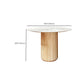 Mesa de comedor de piedra redonda Mesa de comedor moderna con base de pedestal de madera maciza