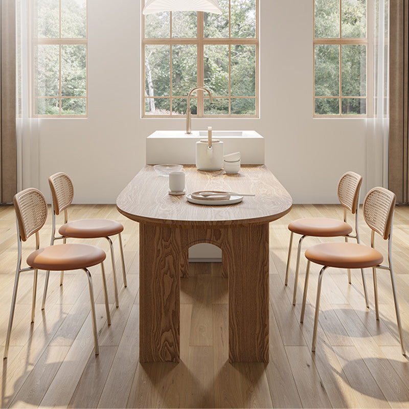 Modern Style Wooden Table Free Form Table with 3 Legs for Home Clearhalo 'Dining Tables & Seating' 'Dining Tables' 'dining_table' 'furn' 'furn_dining_table' 'Furniture' 'Kitchen & Dining Furniture' 6391314