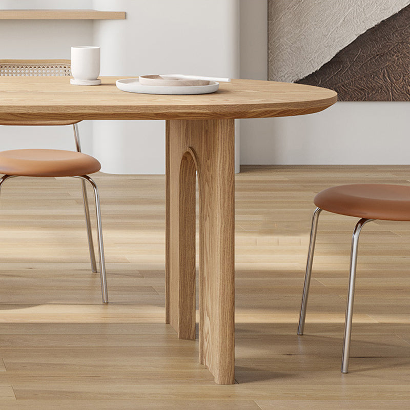 Modern Style Wooden Table Free Form Table with 3 Legs for Home Clearhalo 'Dining Tables & Seating' 'Dining Tables' 'dining_table' 'furn' 'furn_dining_table' 'Furniture' 'Kitchen & Dining Furniture' 6391316