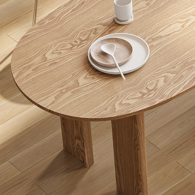 Modern Style Wooden Table Free Form Table with 3 Legs for Home Clearhalo 'Dining Tables & Seating' 'Dining Tables' 'dining_table' 'furn' 'furn_dining_table' 'Furniture' 'Kitchen & Dining Furniture' 6391319